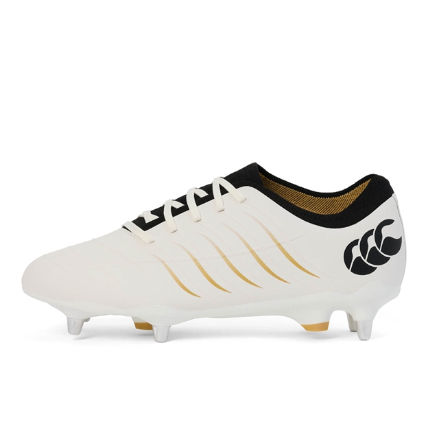 Canterbury Adults Phoenix 2.0 Pro Soft Ground Rugby Boots - White - Outstep