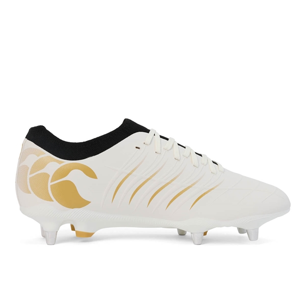 Canterbury Adults Phoenix 2.0 Pro Soft Ground Rugby Boots - White - Instep
