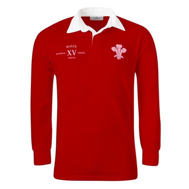 Womens World Cup Wales Adults Classic Rugby Shirt - Red