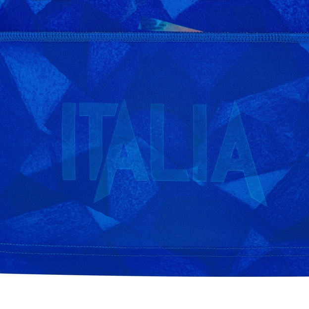 Italy Mens Home Rugby Shirt 26/27 Blue - Hem Detail Close-up