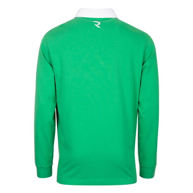 Rugby 1823 Mens Rugby Shirt Long Sleeve Bright Green - Back View
