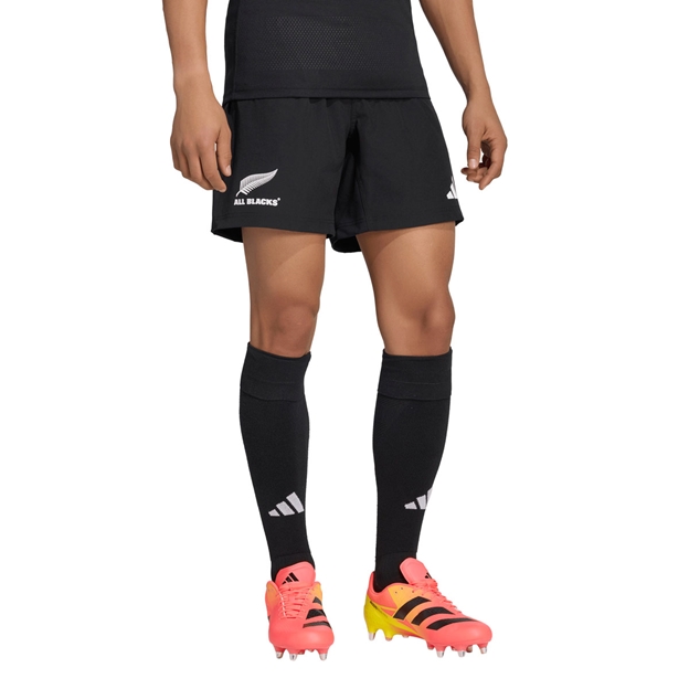 All Blacks Mens Home Rugby Shorts 26/27 All Black - Model Front View