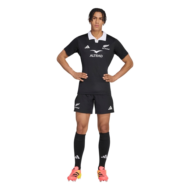 All Blacks Mens Home Rugby Shorts 26/27 All Black - Model Standing View