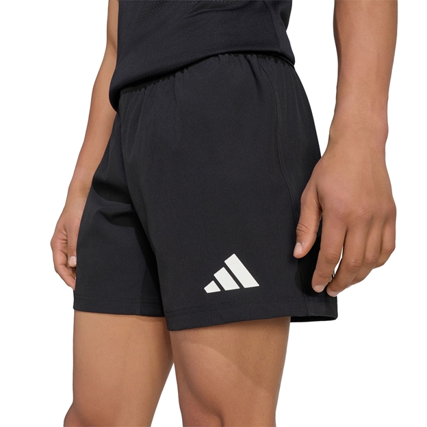 All Blacks Mens Home Rugby Shorts 26/27 All Black - Model Adidas Close-up View