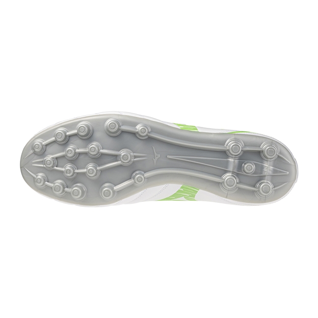 Mizuno Adults Monarcida Neo III Select Firm Ground Artificial Grass Rugby Boots White/Neon Green - Sole