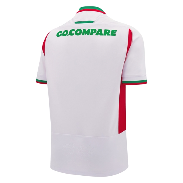 Wales Mens Away Rugby Shirt - Short Sleeve 2025 - Back