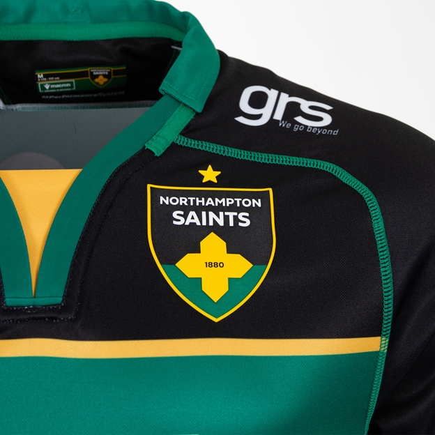 Northampton Saints Mens Home Rugby Shirt - Short Sleeve - 2025 - Crest