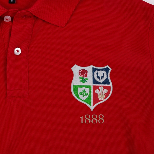 Lions1888 Heritage Pure Cotton Polo - Red