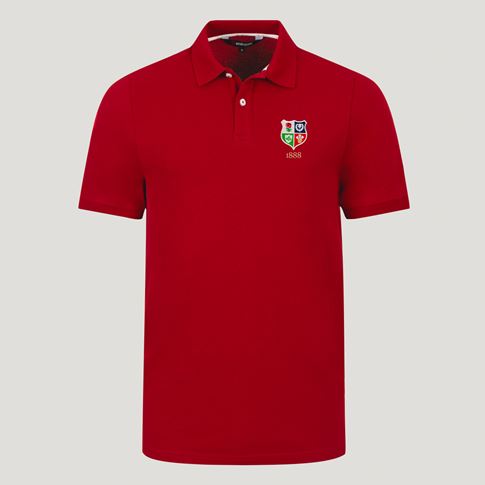 Lions1888 Heritage Pure Cotton Polo – Red