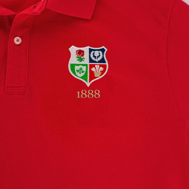 R1823 Lions1888 Polo Shirt Red - Crest