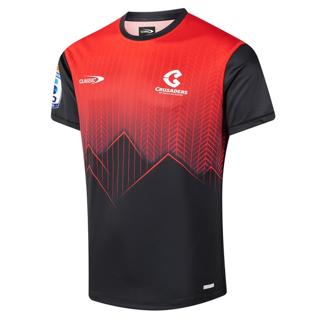 Crusaders Mens Training T-Shirt 2026 Black/Red - Side View
