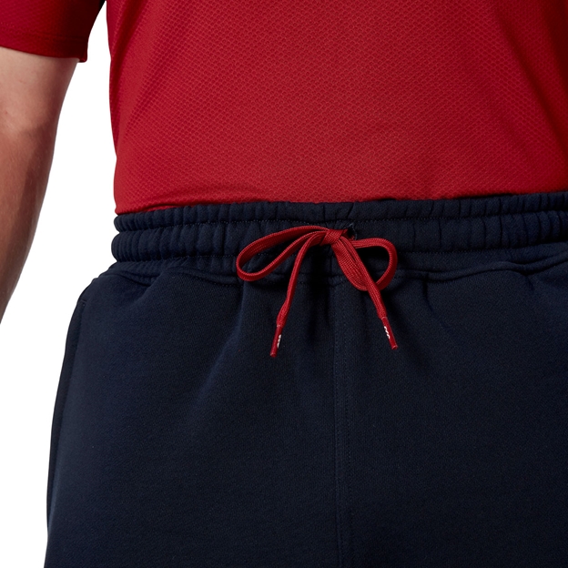 British and Irish Lions Mens Fleece Shorts Navy - Model Waist Front