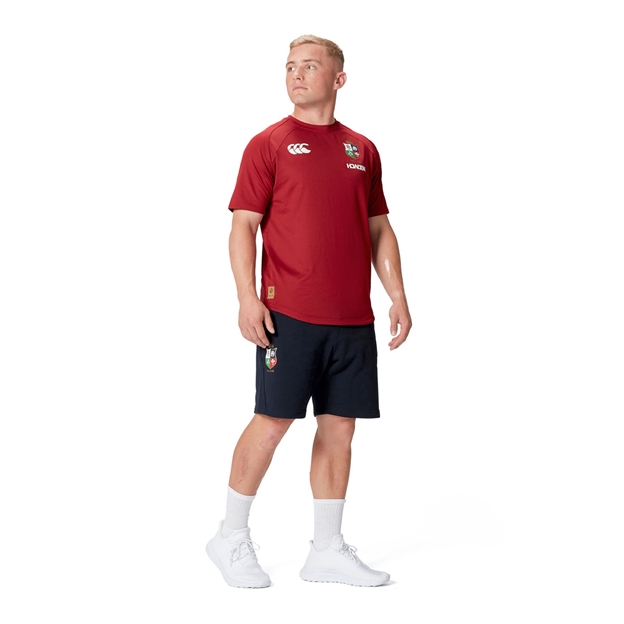 British and Irish Lions Mens Fleece Shorts Navy - Model Front