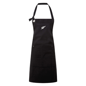 New Zealand Cotton Apron Black - Front
