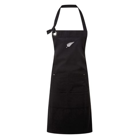 New Zealand Cotton Apron Black - Front
