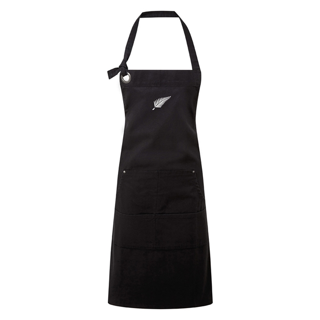 New Zealand Cotton Apron Black - Front