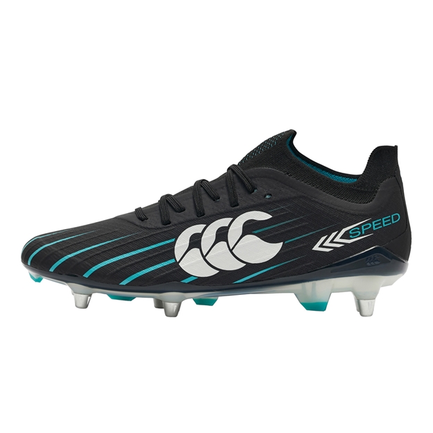 Canterbury Adults Speed Falcon 2.0 Elite Soft Ground Rugby Boots Jet Black - Outstep View