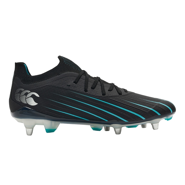 Canterbury Adults Speed Falcon 2.0 Elite Soft Ground Rugby Boots Jet Black - Instep View