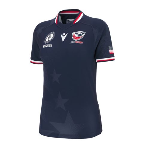 USA WRWC Womens Home Rugby Shirt 2025 Navy - Front USA WRWC Womens Home Rugby Shirt 2025 Navy - Front