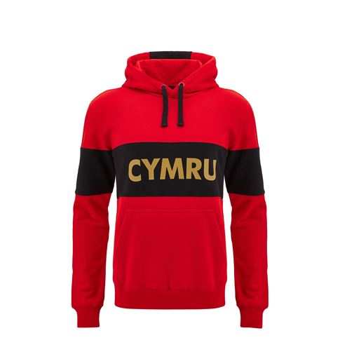 Wales Kids Travel Leisure Hoodie - Red 2025 - Front Wales Kids Travel Leisure Hoodie - Red 2025 - Front
