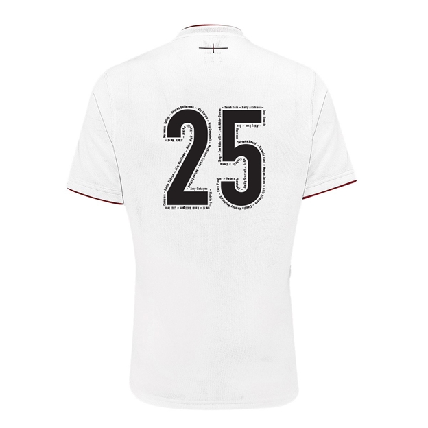 Womens World Cup Champions England Womens Home Rugby Shirt White - Back