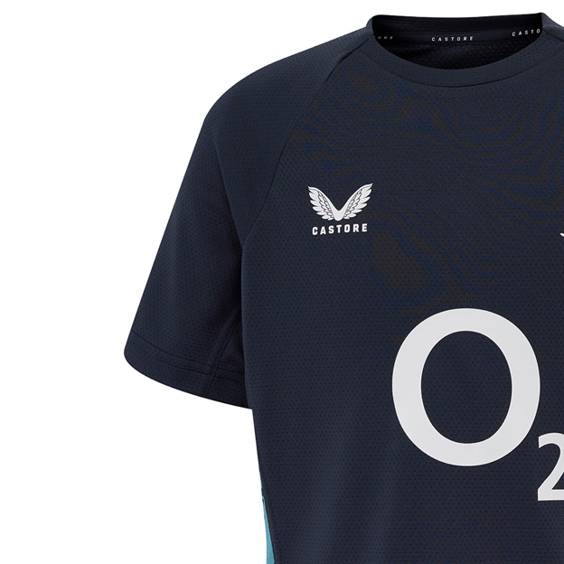 England Kids Performance Short Sleeve Tee 25/26 Inkwell/Storm Blue - Castore