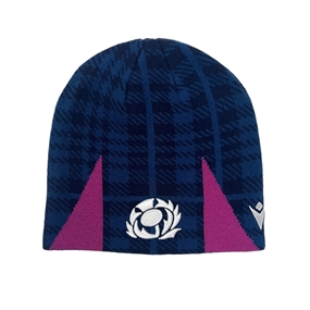 Scotland Adults Beanie 25/26 Navy - Embroidered Scottish Rugby Union Thistle