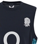 England Mens Performance Sleeveless Tee 25/26 Inkwell/Storm Blue - RFU Rose 