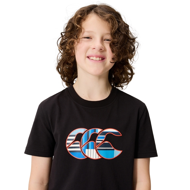 Canterbury kids Uglies T-Shirt Black - Model Close-up
