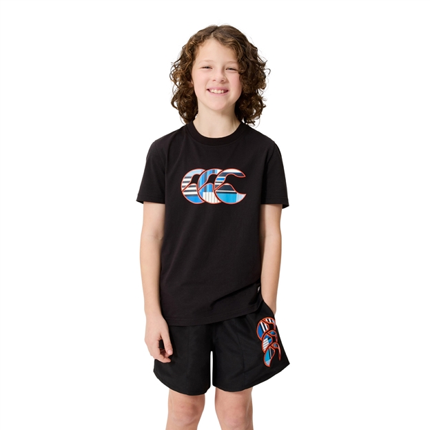Canterbury kids Uglies T-Shirt Black - Model Walking
