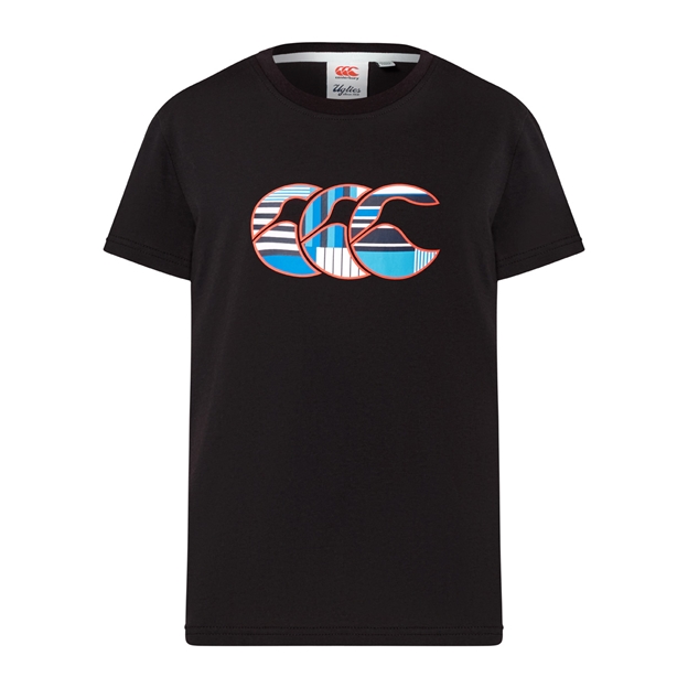 Canterbury kids Uglies T-Shirt Black - Front View