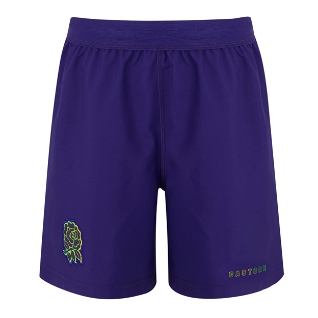 England Kids Away Rugby Shorts 26/27 Rhodonite - Front View