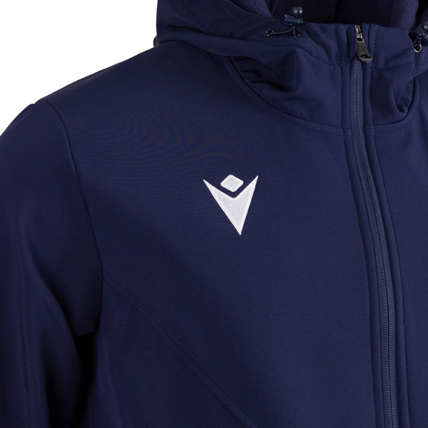 Scotland Mens Softshell Jacket 26/27 Navy - Macron Logo Close-up