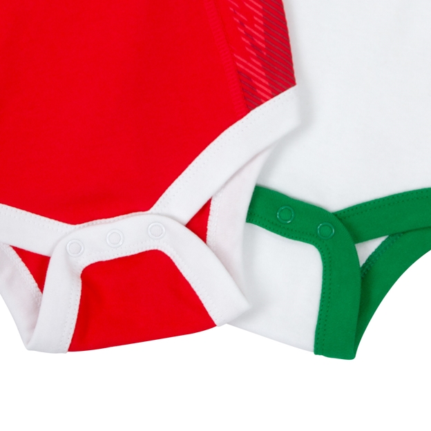 Wales Kit 2 Pack Bodysuits 24/25 - Poppers
