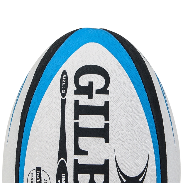 Gilbert Omega Match Rugby Ball White - Grip