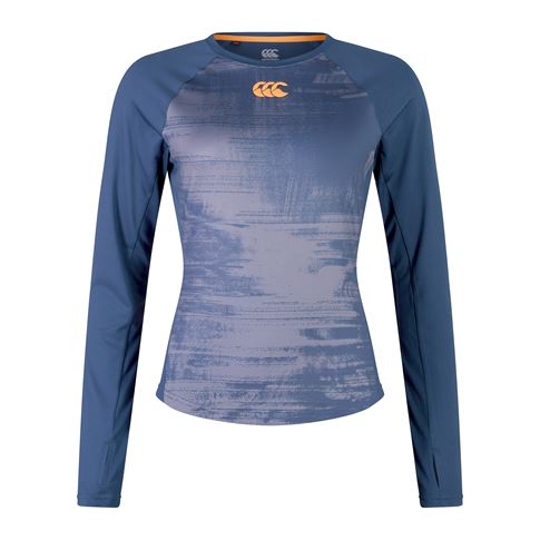Canterbury Womens Vapodri Superlight Long Sleeved Tee-  Navy Ghost Front