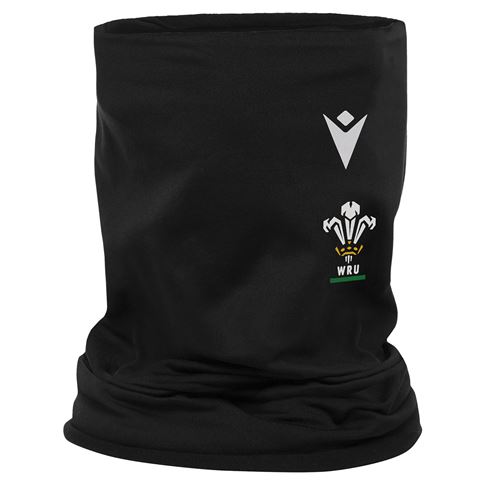 Wales Adults Neckwarmer 26/27 Black - Front View