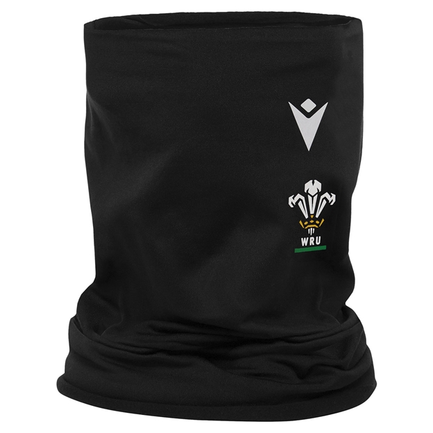 Wales Adults Neckwarmer 26/27 Black - Front View