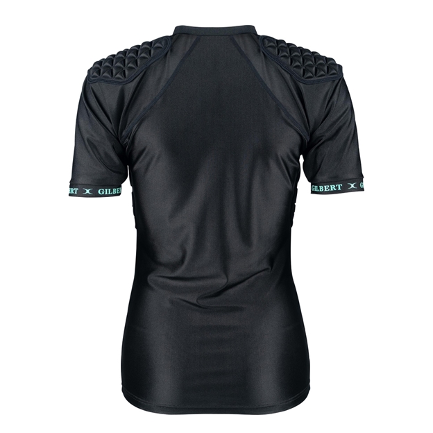 Gilbert Womens Triflex Lite V3 Rugby Shoulder Pads Black - Back View