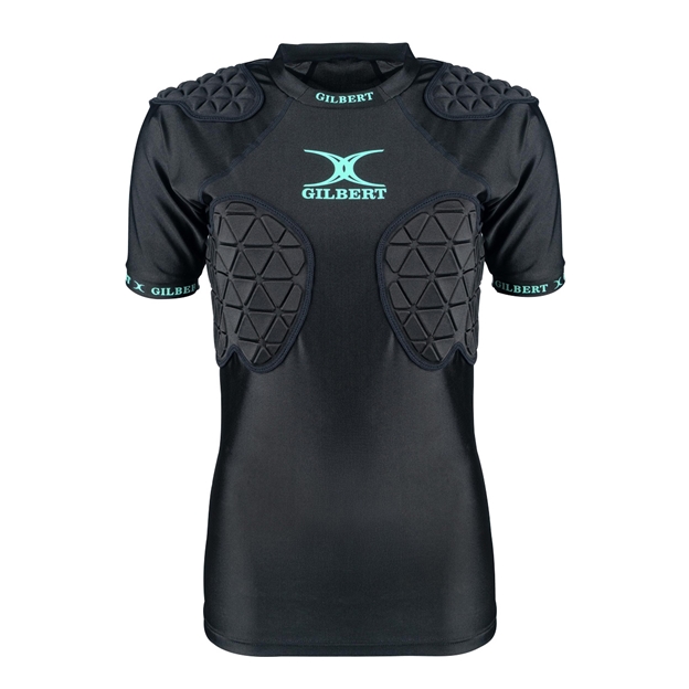 Gilbert Womens Triflex Lite V3 Rugby Shoulder Pads Black - Front View