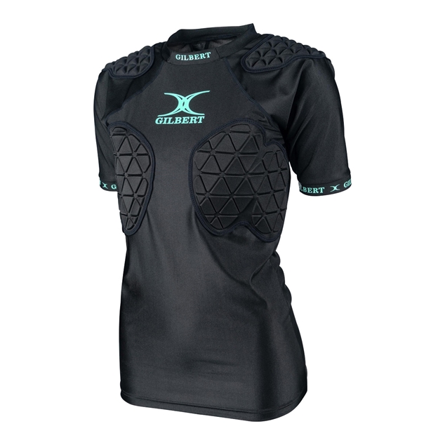 Gilbert Womens Triflex Lite V3 Rugby Shoulder Pads Black - Side View