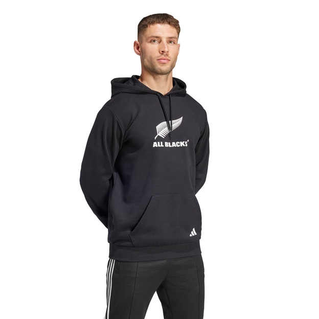 All Blacks Mens Logo Hoody 25/26 Black - Model Front