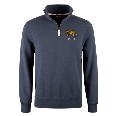 R1823 Argentina 1910 Quarter Zip Top - Petrol Blue