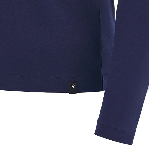 Scotland Mens Travel Cotton T-Shirt - Navy - Long Sleeve 2025 - Hem