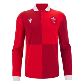 Wales Mens Home Cotton Rugby Shirt 25/26 - Front