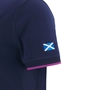 Scotland Mens Home Cotton Rugby Shirt 25/26 Short Sleeve Navy - Scotland flag embroidered on sleeve 