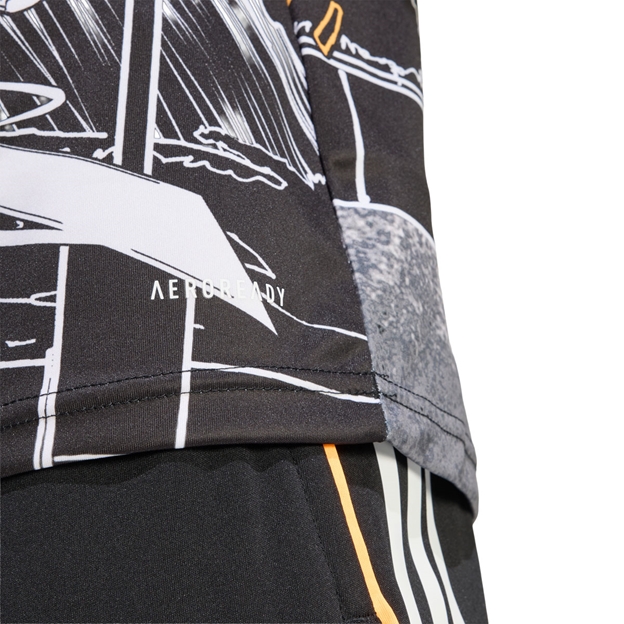 acks Marvel Mens Home Rugby Shirt 25/26 Black - Hem Close-up