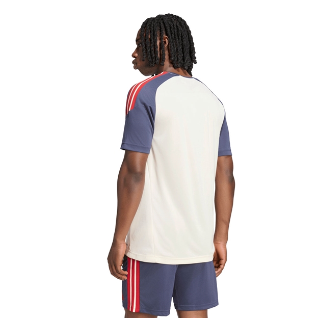 France Mens Performance T-Shirt 26/27 Cream White - Model Back View
