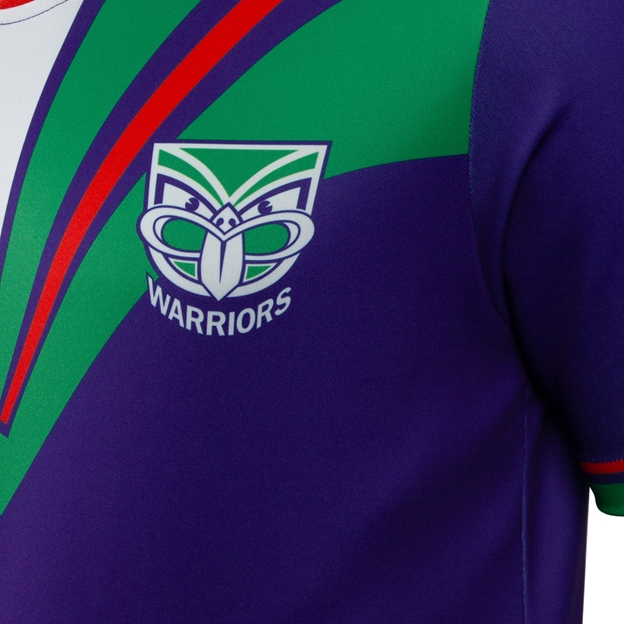 New Zealand Warriors Mens Supporter Shirt 25 Purple - NZ Warrior Face