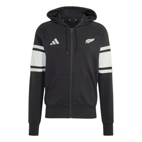 All Blacks Mens Leisurewear Full Zip Hoodie 26/27 All Black - Front View